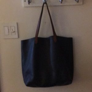 Black & Brown Leather Madewell Tote